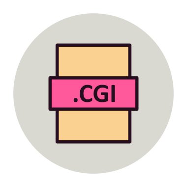 .CGL dosya biçimi simgesi, vektör illüstrasyonu