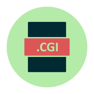 .CGL dosya biçimi simgesi, vektör illüstrasyonu