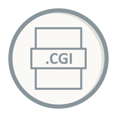 .CGL dosya biçimi simgesi, vektör illüstrasyonu
