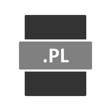 .PL dosya biçimi simgesi, vektör illüstrasyonu