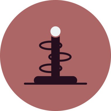 Halka fırlatma simgesi vektör illüstrasyonu