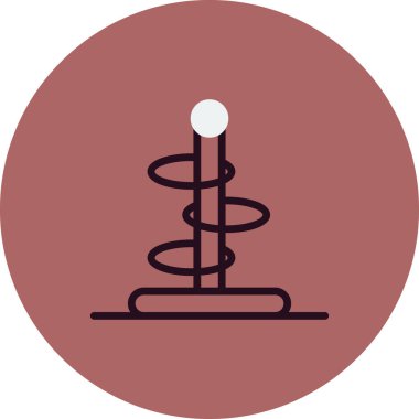 Halka fırlatma simgesi vektör illüstrasyonu