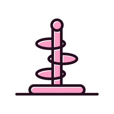 Halka fırlatma simgesi vektör illüstrasyonu