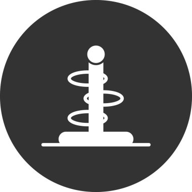 Halka fırlatma simgesi vektör illüstrasyonu