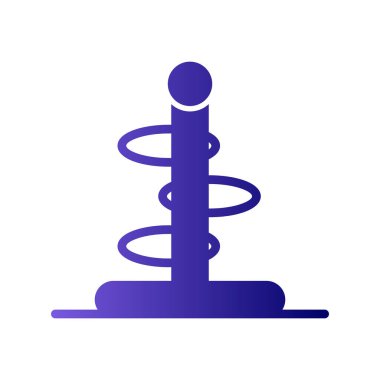 Halka fırlatma simgesi vektör illüstrasyonu