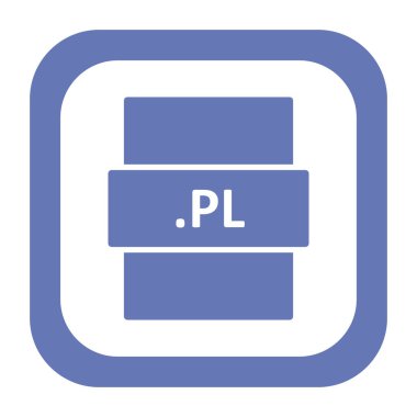.PL dosya biçimi simgesi, vektör illüstrasyonu