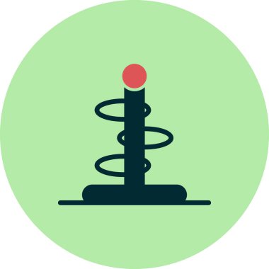 Halka fırlatma simgesi vektör illüstrasyonu