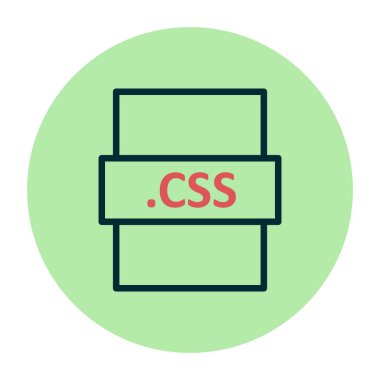 .css dosya biçimi simgesi, vektör illüstrasyonu