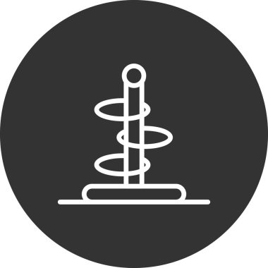 Halka fırlatma simgesi vektör illüstrasyonu