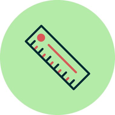 cetvel simgesi, vektör illüstrasyonu