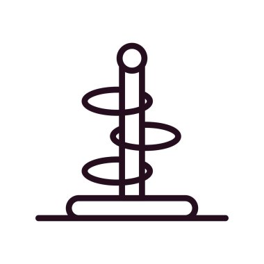 Halka fırlatma simgesi vektör illüstrasyonu