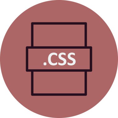 .css dosya biçimi simgesi, vektör illüstrasyonu