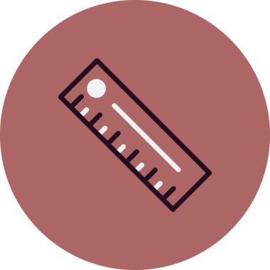 cetvel simgesi, vektör illüstrasyonu