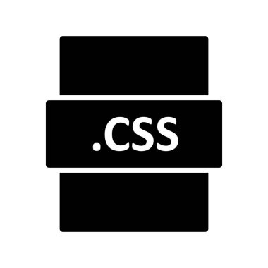 .css dosya biçimi simgesi, vektör illüstrasyonu