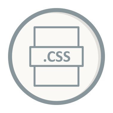 .css dosya biçimi simgesi, vektör illüstrasyonu