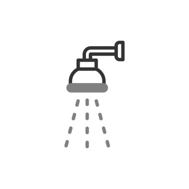 duş ikonu vektör illüstrasyonu