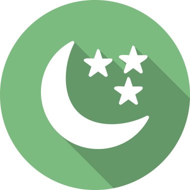 Yıldızlı Gece simgesi vektör illüstrasyonu