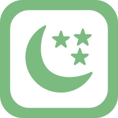 Yıldızlı Gece simgesi vektör illüstrasyonu