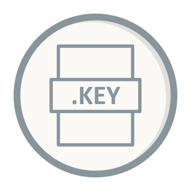 Tarayıcı anahtar kelime veya parola dosya simgesi. Basit vektör tasarımı