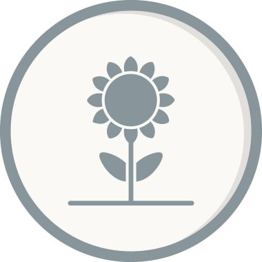 Çiçek simgesinin vektör illüstrasyonu 