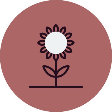 Çiçek simgesinin vektör illüstrasyonu 