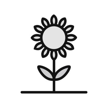 Çiçek simgesinin vektör illüstrasyonu 