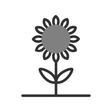 Çiçek simgesinin vektör illüstrasyonu 