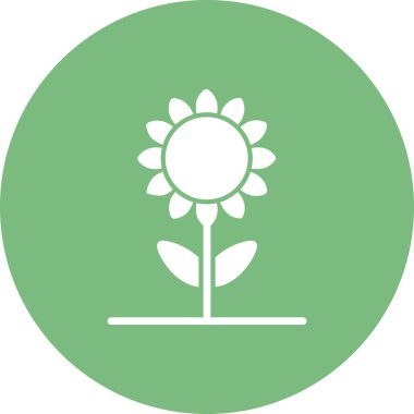 Çiçek simgesinin vektör illüstrasyonu 