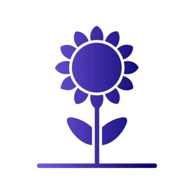 Çiçek simgesinin vektör illüstrasyonu 