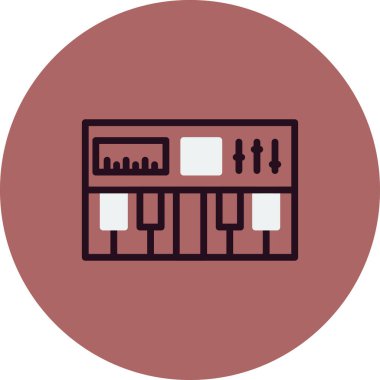 Synthesizer simge vektör çizim