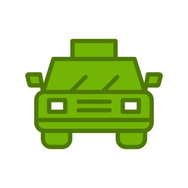 taksi simgesi vektör illüstrasyonu