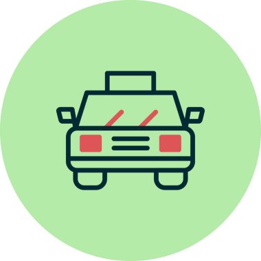 taksi simgesi vektör illüstrasyonu