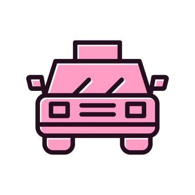 taksi simgesi vektör illüstrasyonu