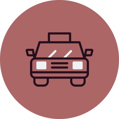 taksi simgesi vektör illüstrasyonu