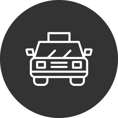 taksi simgesi vektör illüstrasyonu