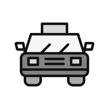 taksi simgesi vektör illüstrasyonu