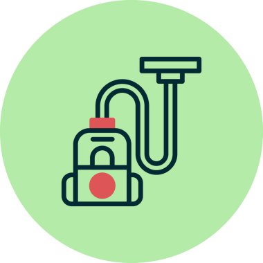 Elektrik süpürgesi ikon vektör illüstrasyonu