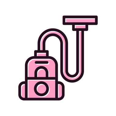 Elektrik süpürgesi ikon vektör illüstrasyonu