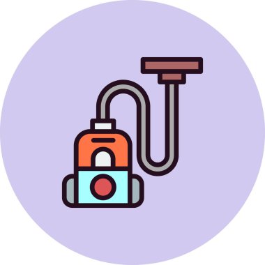 Elektrik süpürgesi ikon vektör illüstrasyonu