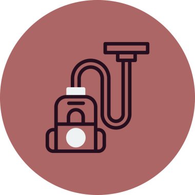 Elektrik süpürgesi ikon vektör illüstrasyonu