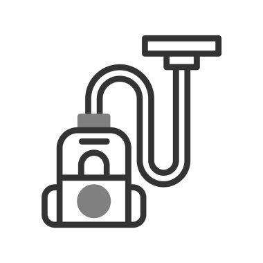 Elektrik süpürgesi ikon vektör illüstrasyonu