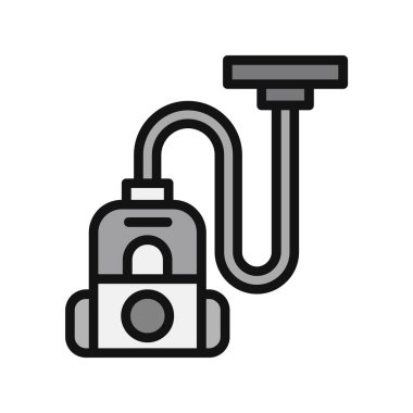 Elektrik süpürgesi ikon vektör illüstrasyonu