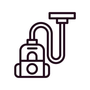 Elektrik süpürgesi ikon vektör illüstrasyonu