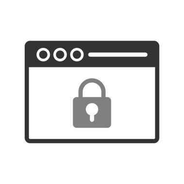 Web Şifreleme ikonu vektör çizimi