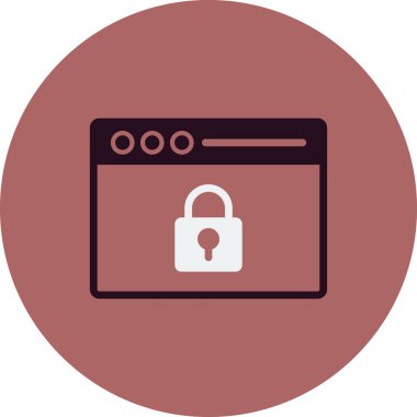 Web Şifreleme ikonu vektör çizimi