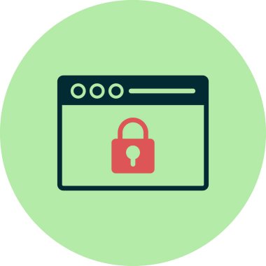 Web Şifreleme ikonu vektör çizimi