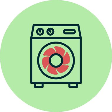 Hava Soğutma simgesi vektör illüstrasyonu