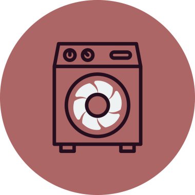 Hava Soğutma simgesi vektör illüstrasyonu