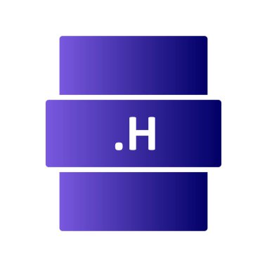 .H dosya biçimi simgesi, vektör illüstrasyonu