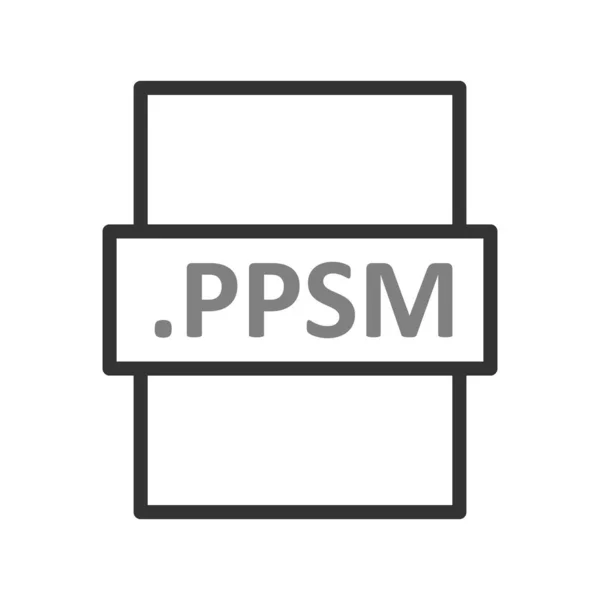 Illustrazione Vettoriale Del File Digitale Ppsm Icona Moderna — Vettoriale Stock